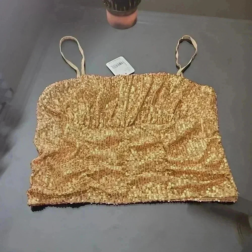 FREE PEOPLE GOLD TOP